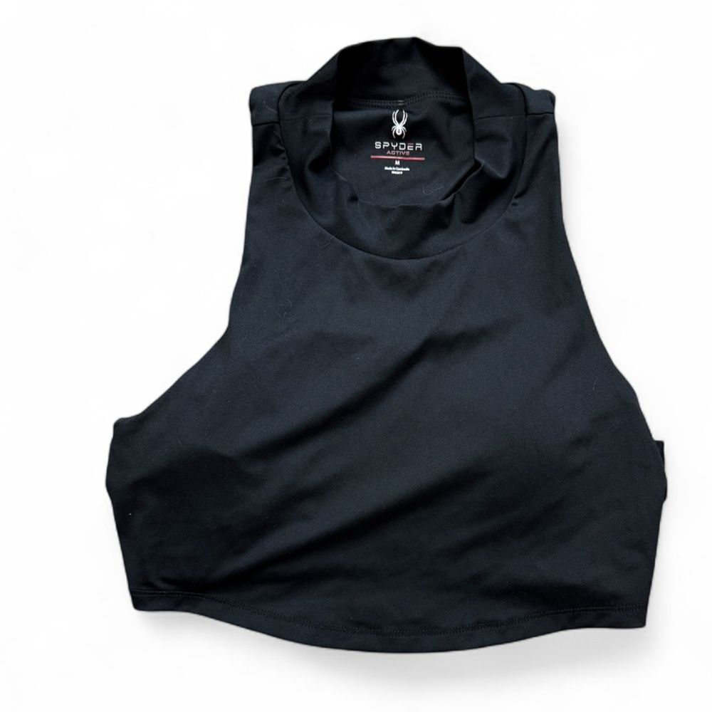 Spyder Black Sleeveless Crop Top — image 2 of 6